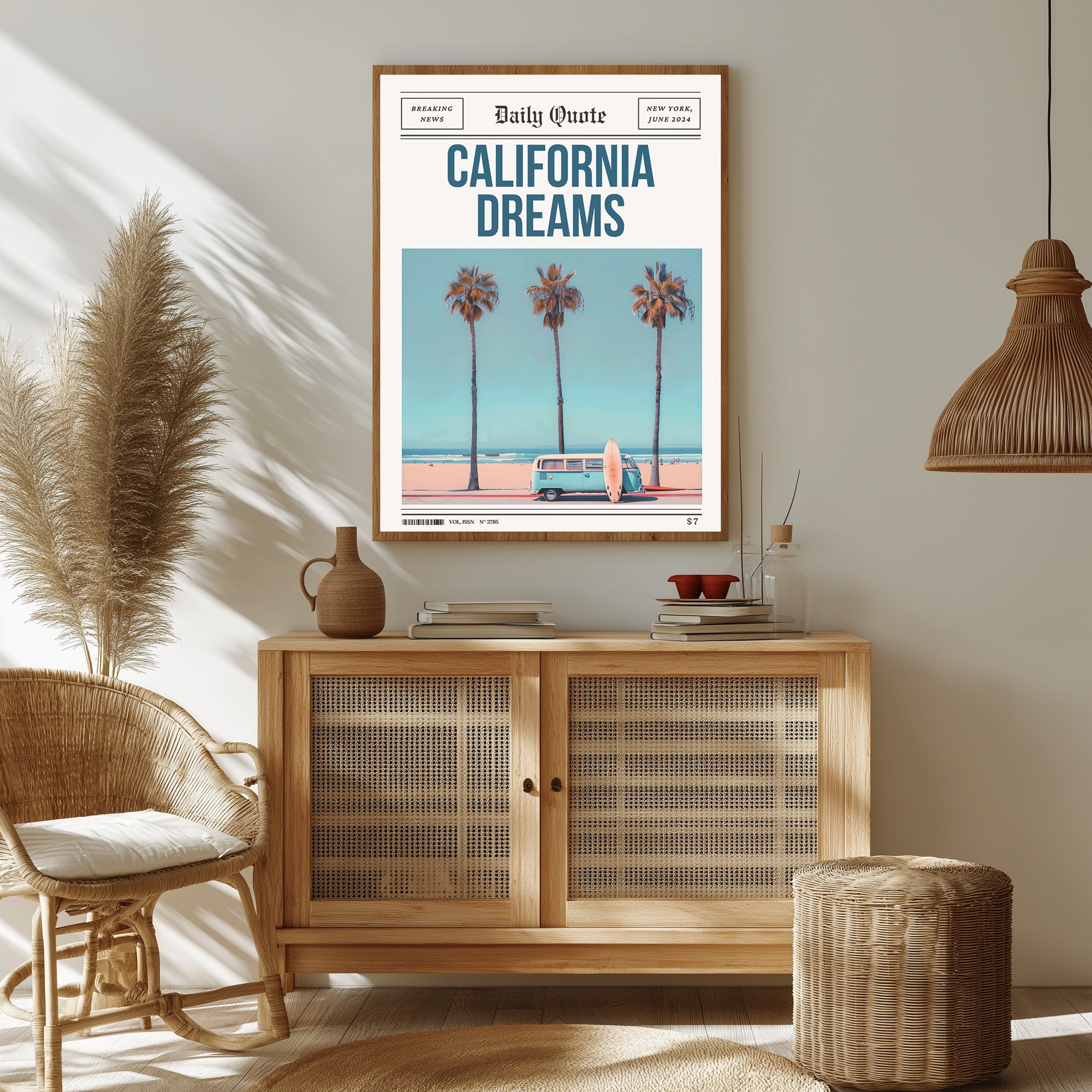 California Dreams Wall Art Print — Pacific Coast Sunset Poster