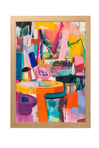The Chaos of Energy Wall Art Print — Dynamic Abstract Poster