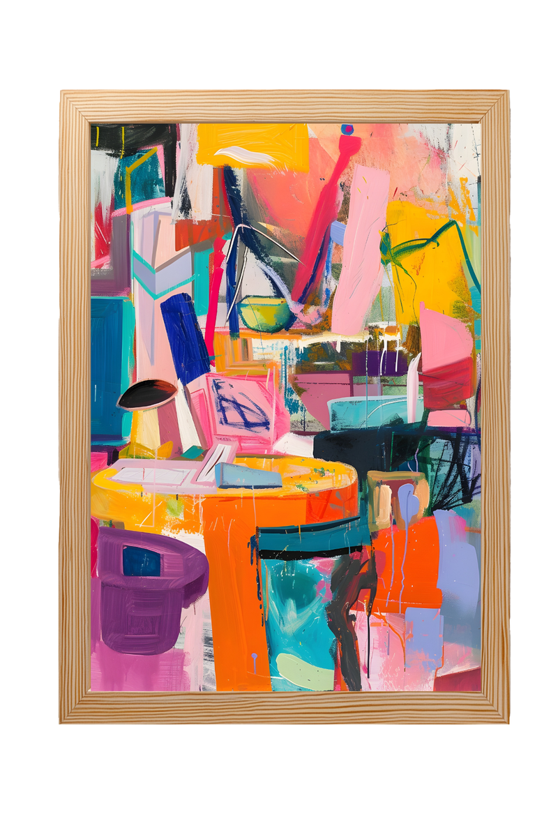 The Chaos of Energy Wall Art Print — Dynamic Abstract Poster
