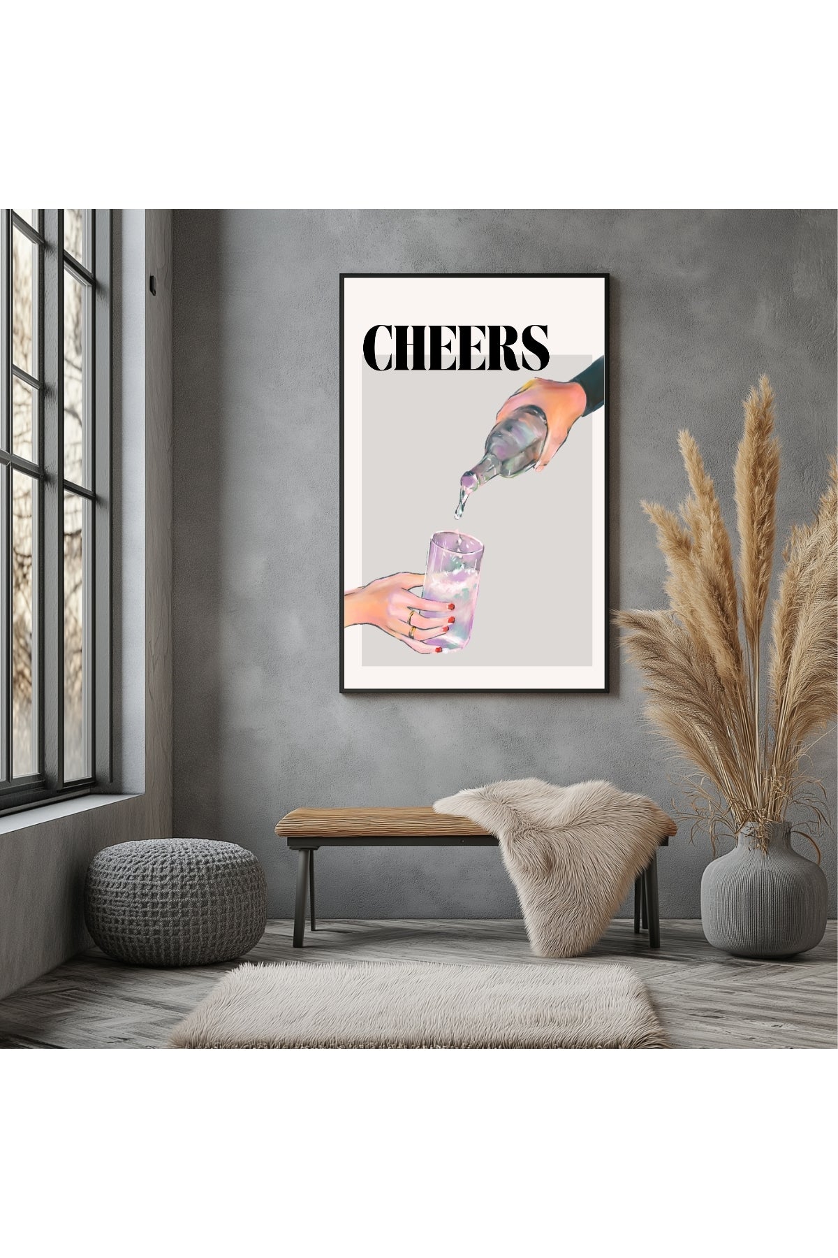 Cheers Wall Art Print — Toast & Celebration Poster