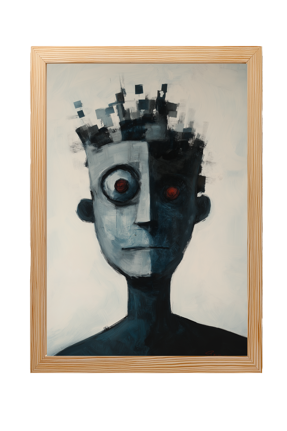 Lost Algorithm Wall Art Print — Digital Age Surreal Portrait Poster