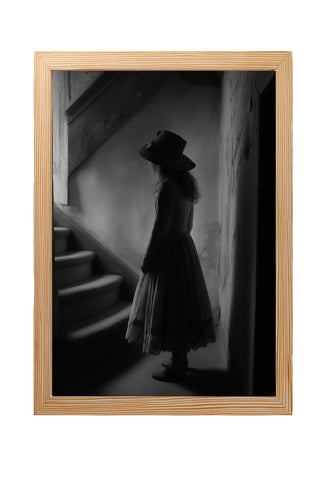 Whispers of Yesterday Wall Art Print — Vintage Nostalgic Portrait Poster