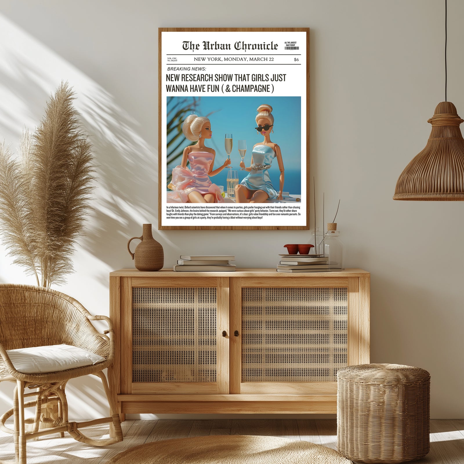 Beach Babes Wall Art Print — Coastal Summer Aesthetic Poster