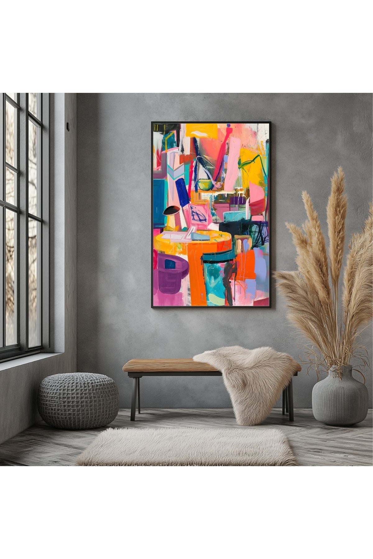The Chaos of Energy Wall Art Print — Dynamic Abstract Poster