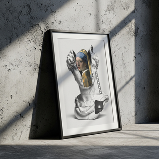 Glimmer of Truth — Vermeer's Girl with a Pearl Earring Wall Art Print