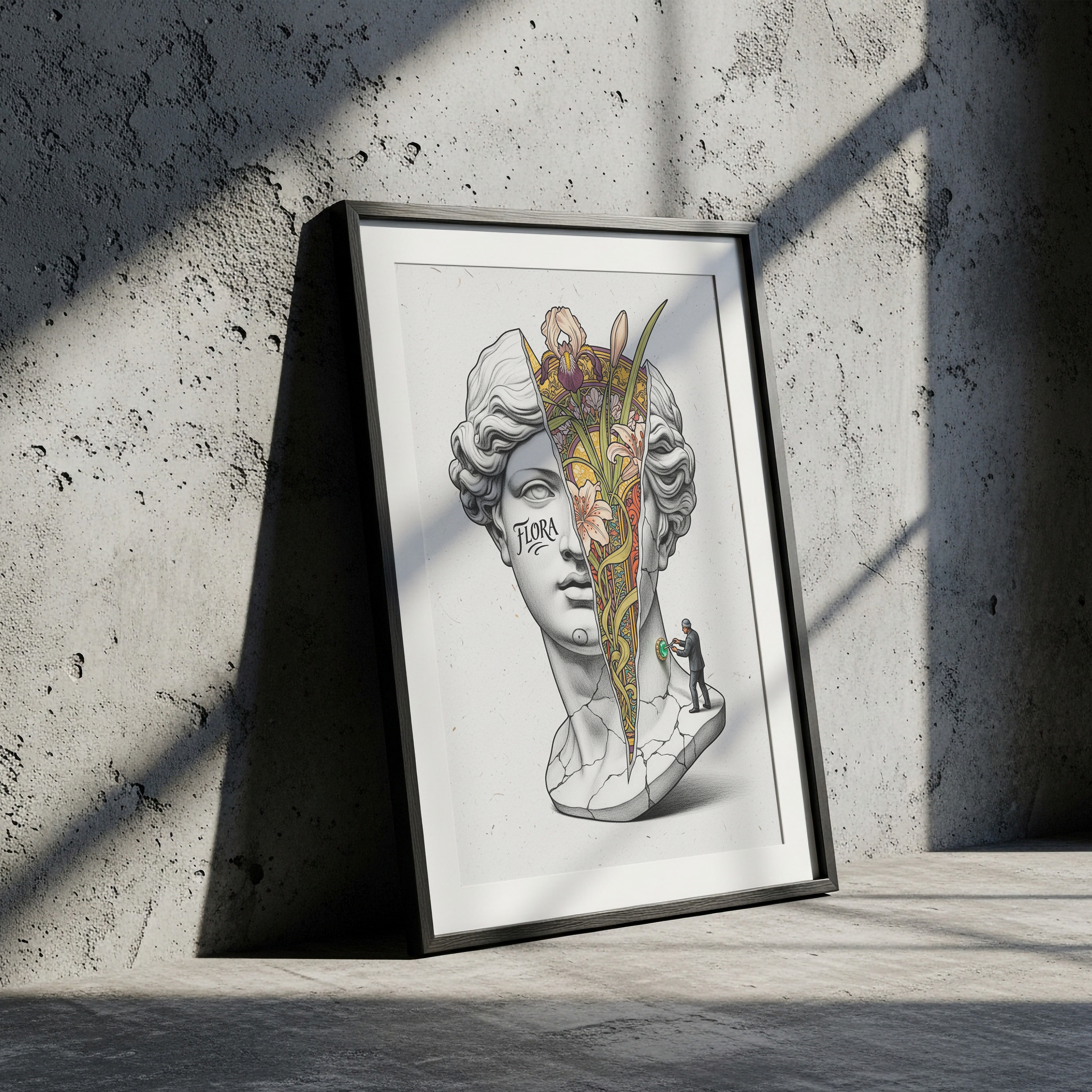 Flora Art Nouveau — Venus Bust Wall Art Print