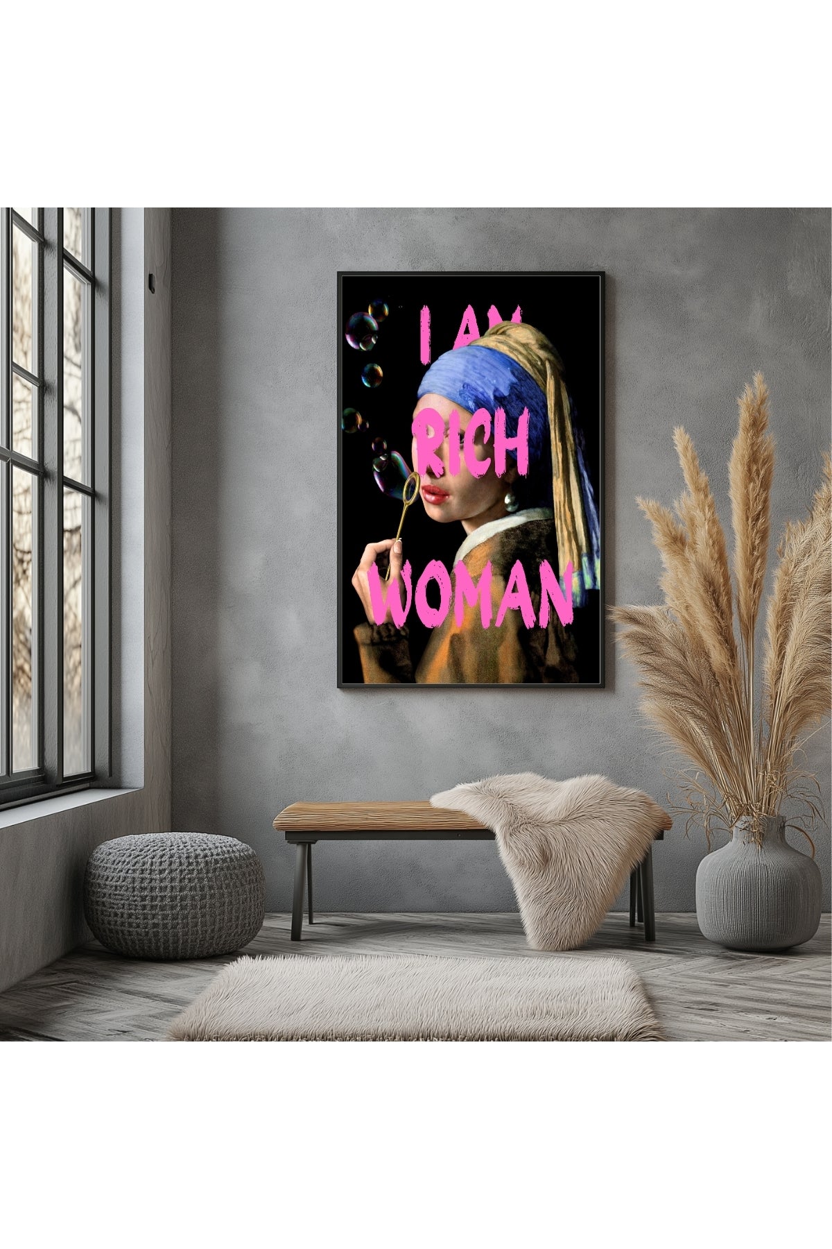 She is Rich Wall Art Print — Abundance Empowerment Quote Poster