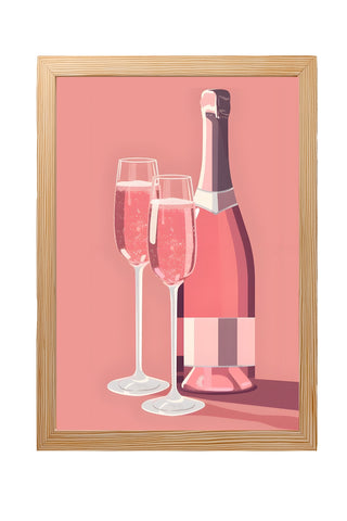 Rosé Rendezvous Wall Art Print — French Pink Wine Poster