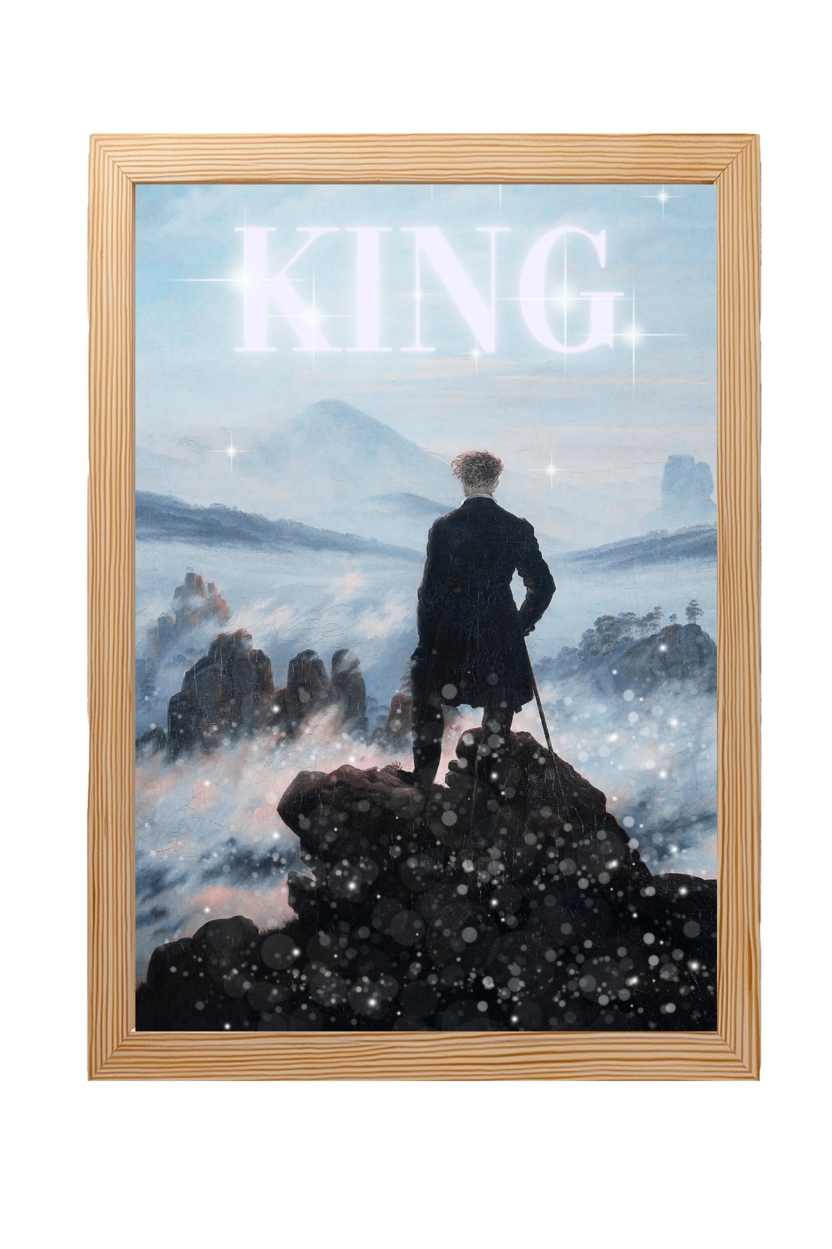 The King Wall Art Print — Bold Royal Quote Poster