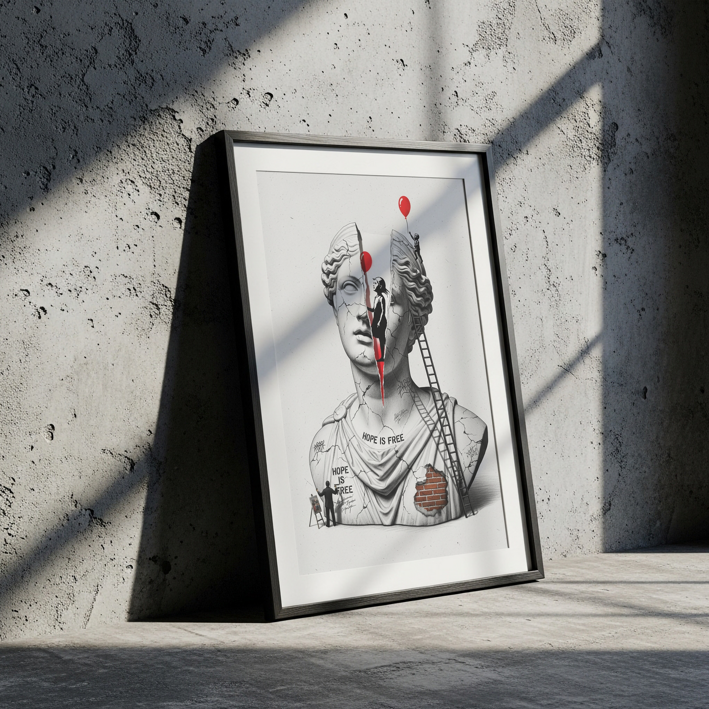 Hope is Free: Banksy Tablo Boyutlarında ve Yüksek Kaliteli Poster