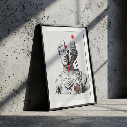 Hope is Free: Banksy Tablo Boyutlarında ve Yüksek Kaliteli Poster
