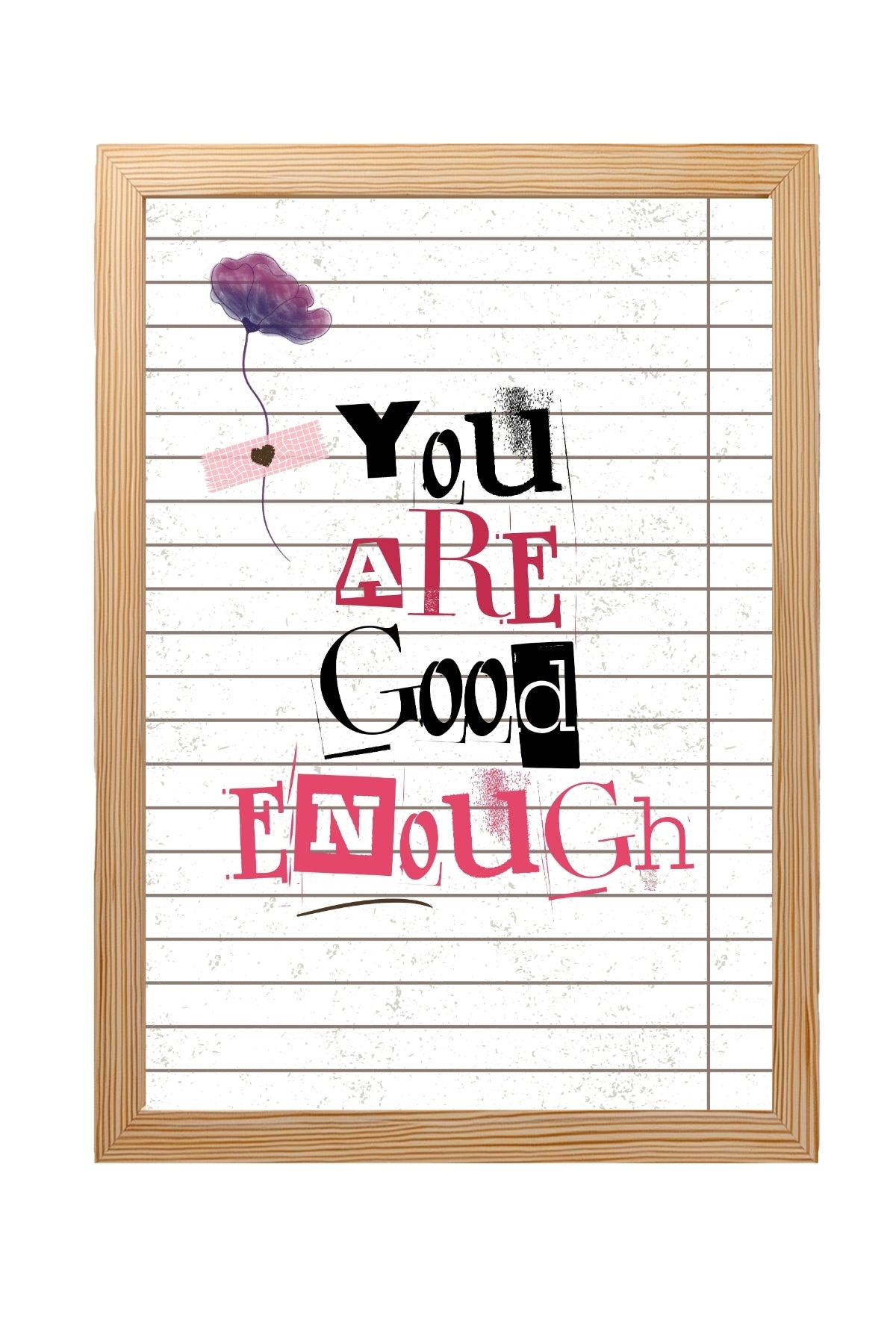 You Are Good Enough Wall Art Print — Affirmation Self-Love Quote Poster