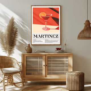 Martinez Wall Art Print — Vintage Pre-Prohibition Cocktail Poster