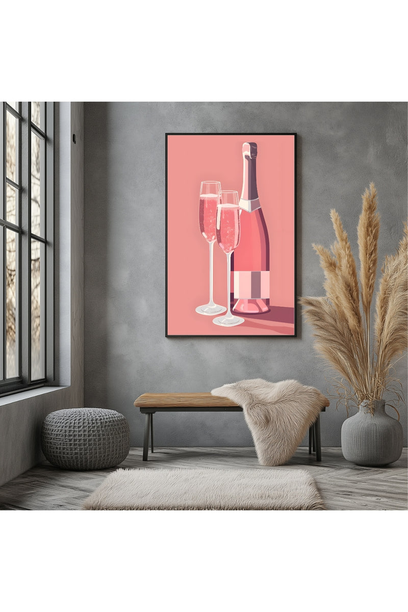 Rosé Rendezvous Wall Art Print — French Pink Wine Poster