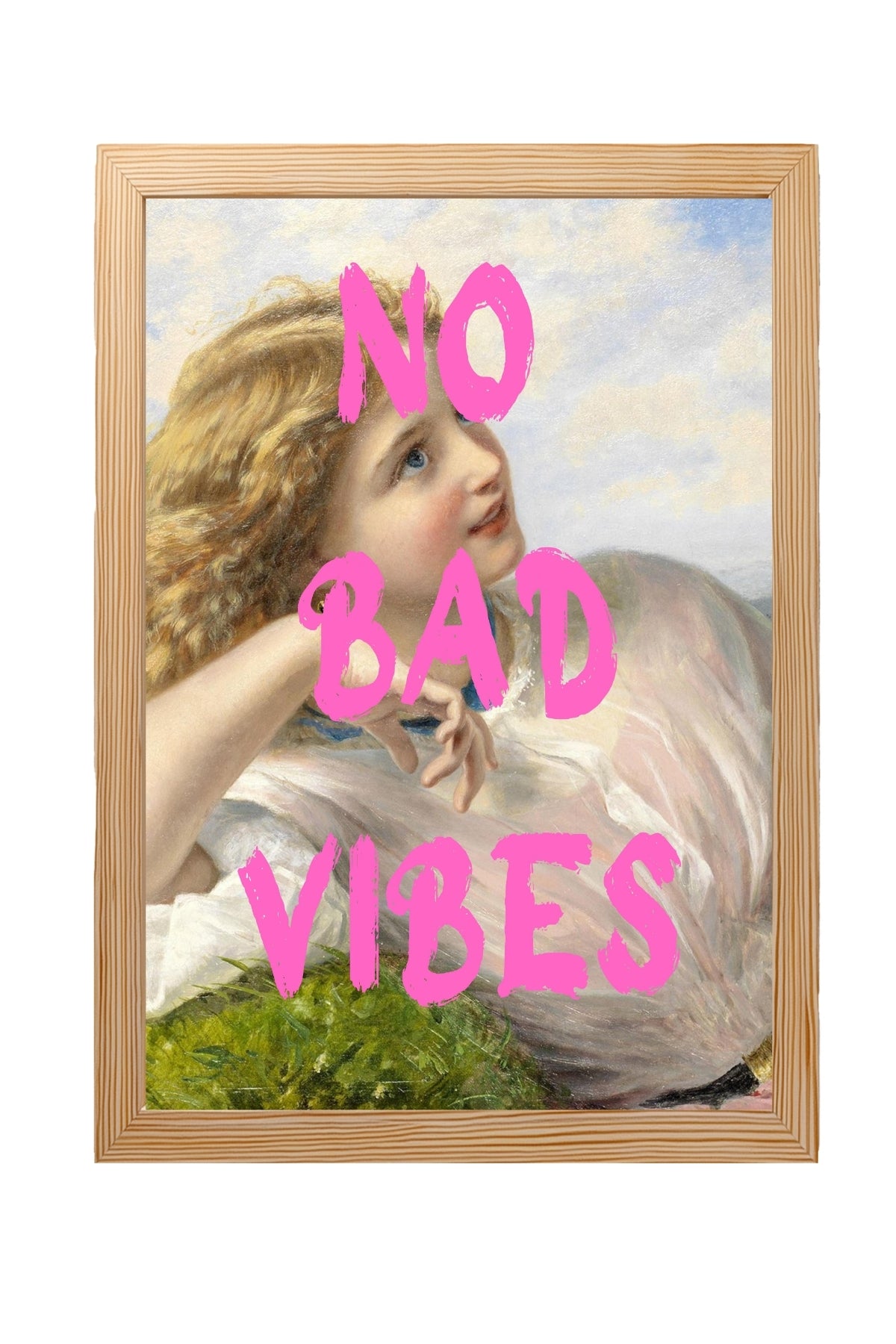 No Bad Vibes Wall Art Print — Good Energy Quote Poster
