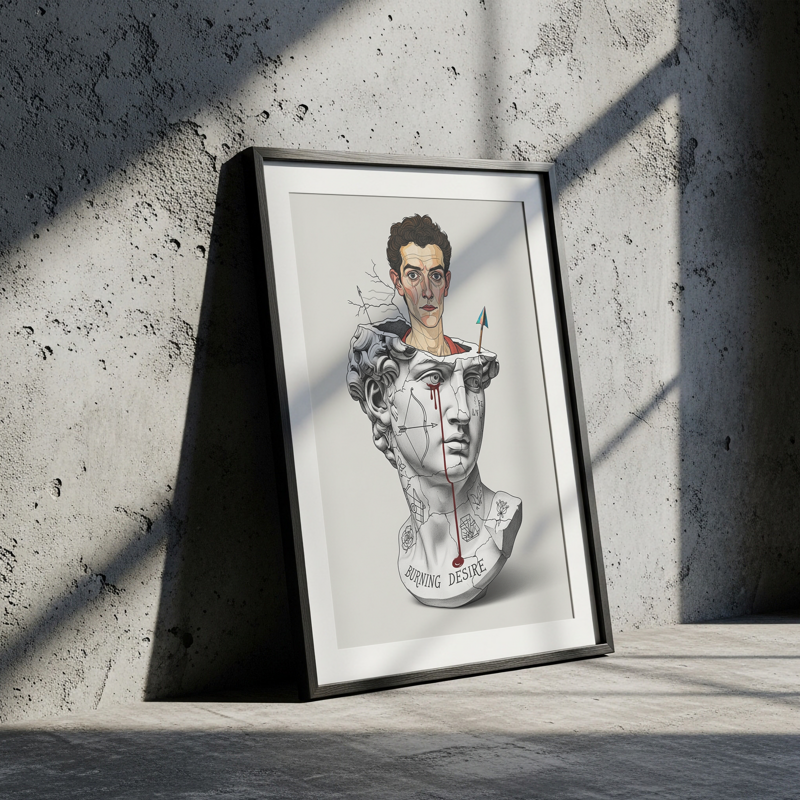 Burning Desire — Egon Schiele Inspired Wall Art Print
