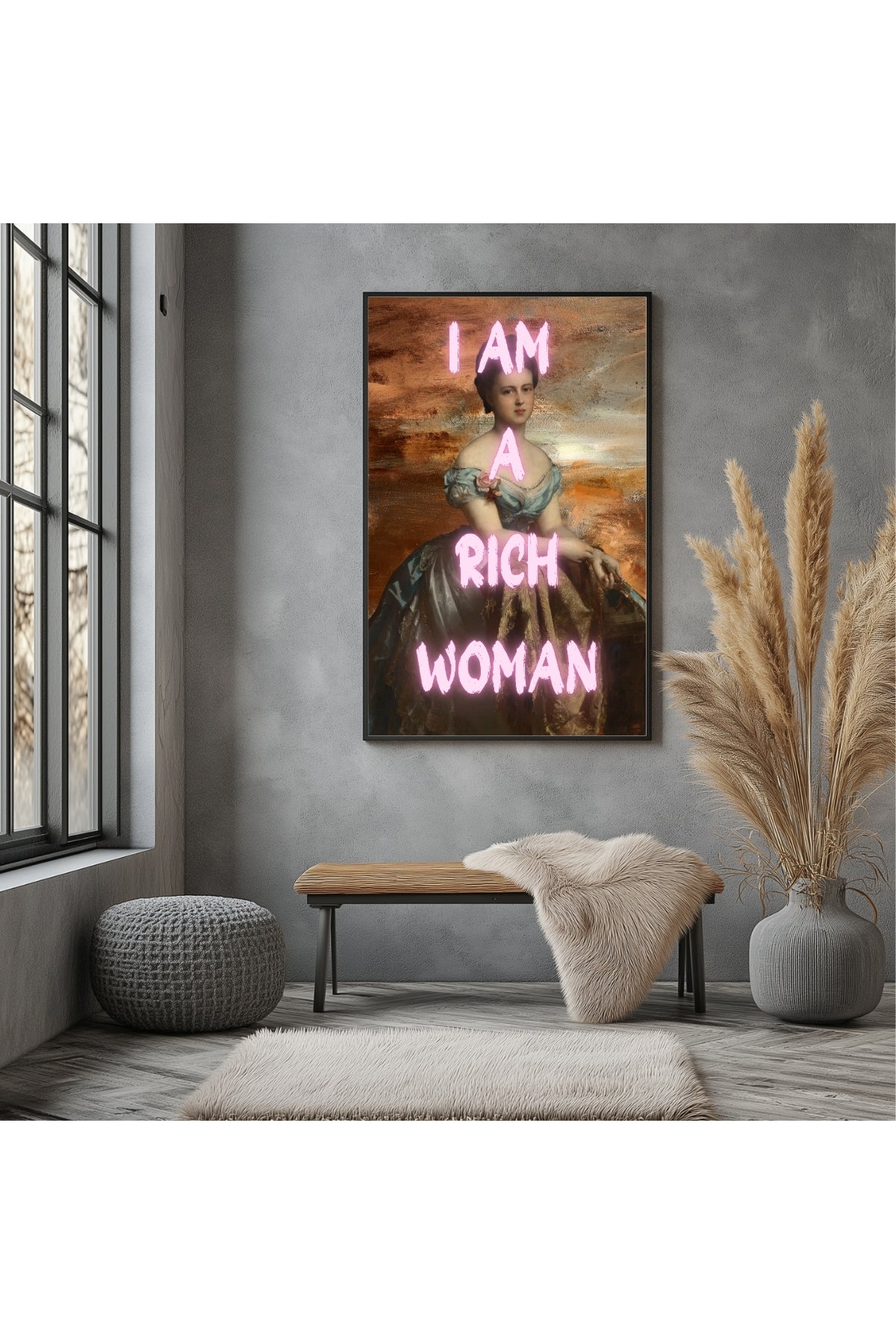 Rich Woman Wall Art Print — Abundance Empowerment Quote Poster