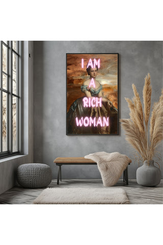 Rich Woman Wall Art Print — Abundance Empowerment Quote Poster
