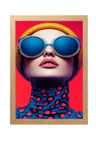 Color Burst Wall Art Print — Vibrant Pop Portrait Poster