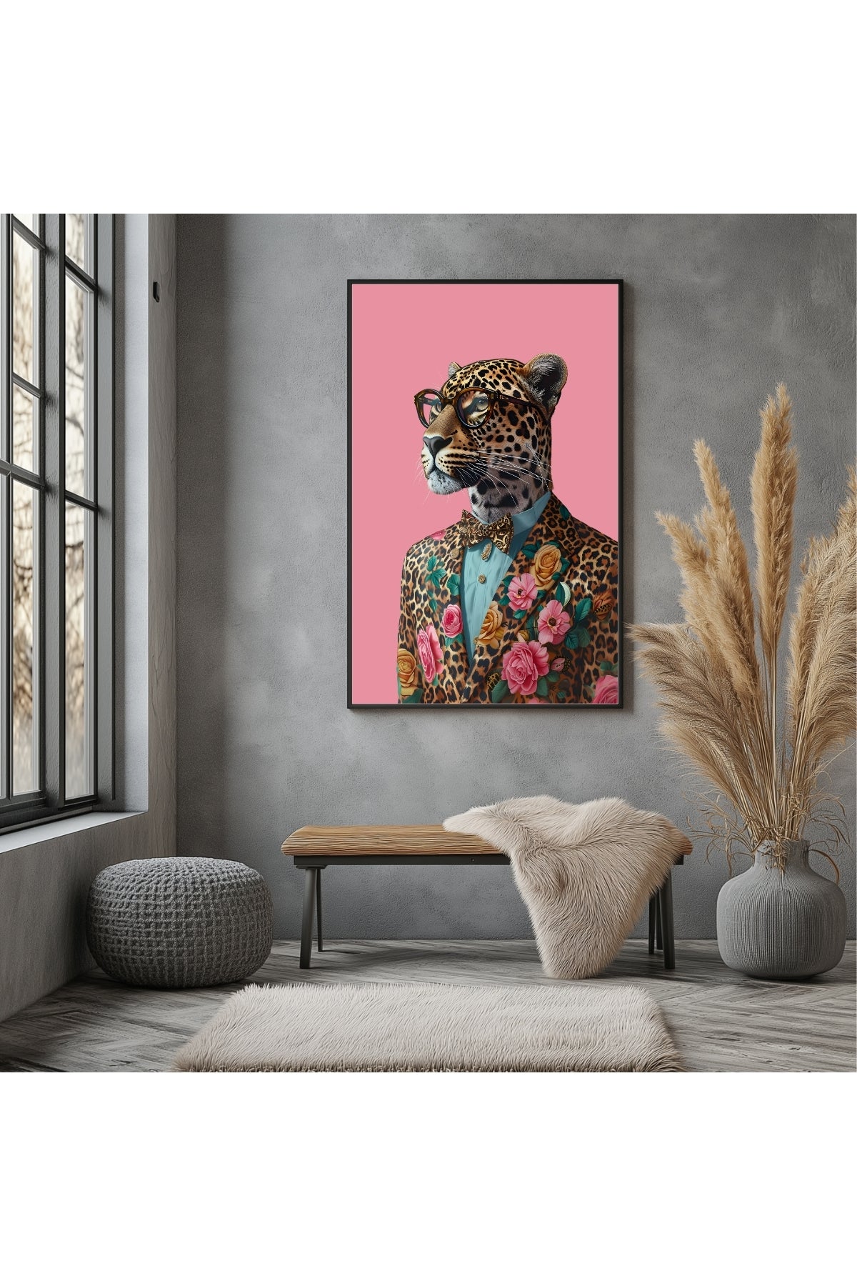 The Sophisticated Wild Wall Art Print — Refined Animal Portrait Poster