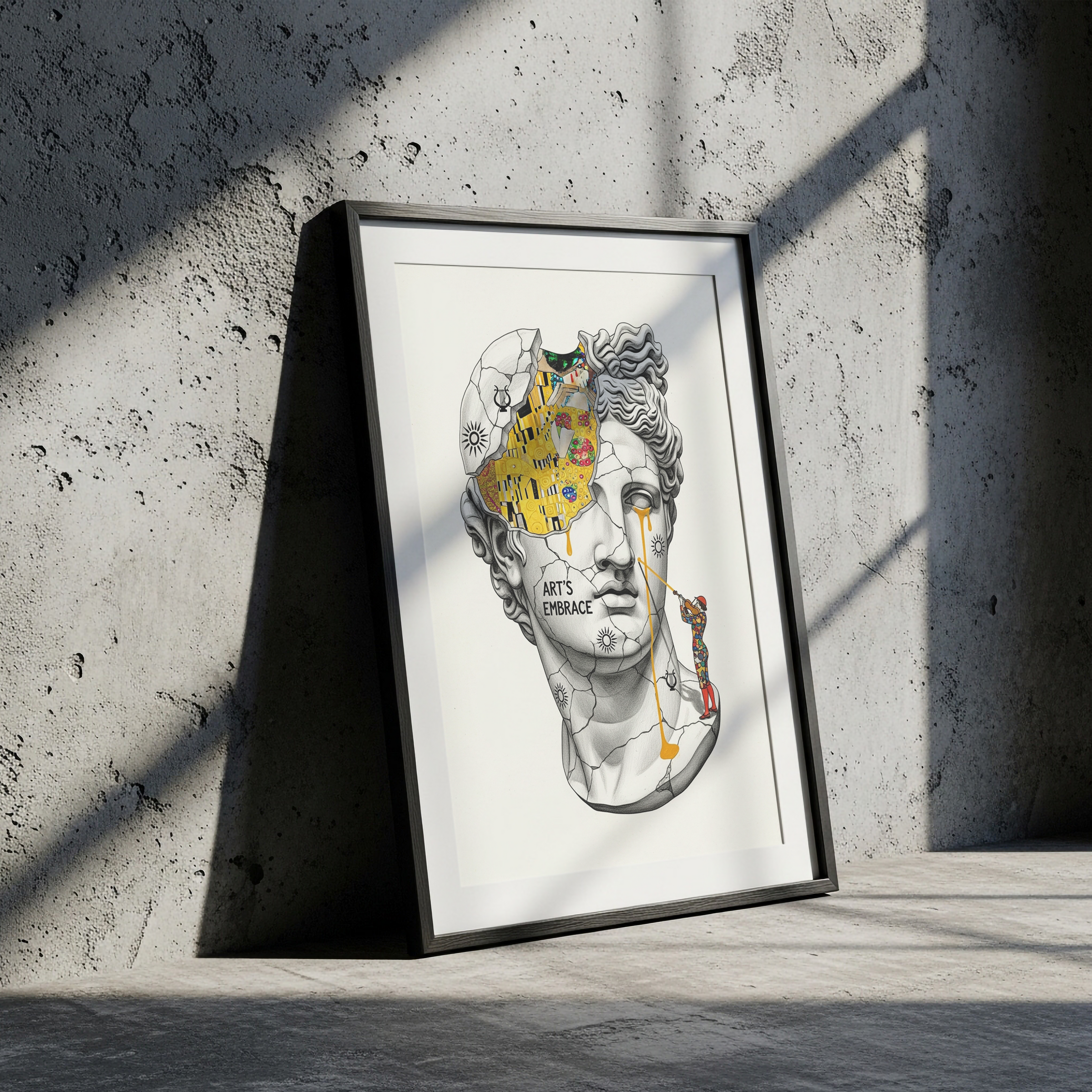 Art's Embrace — Gustav Klimt Inspired Wall Art Print