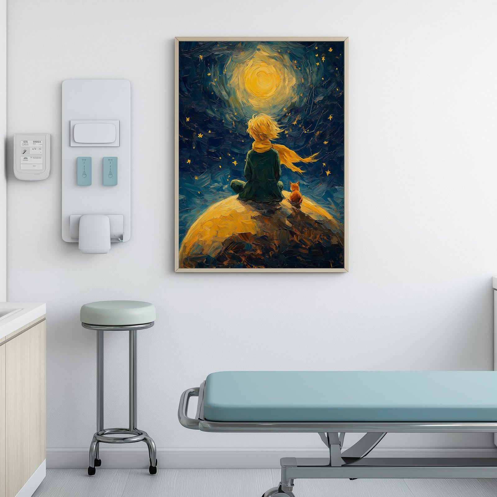 Little Prince Wall Art Print — Antoine de Saint-Exupéry Tribute Poster