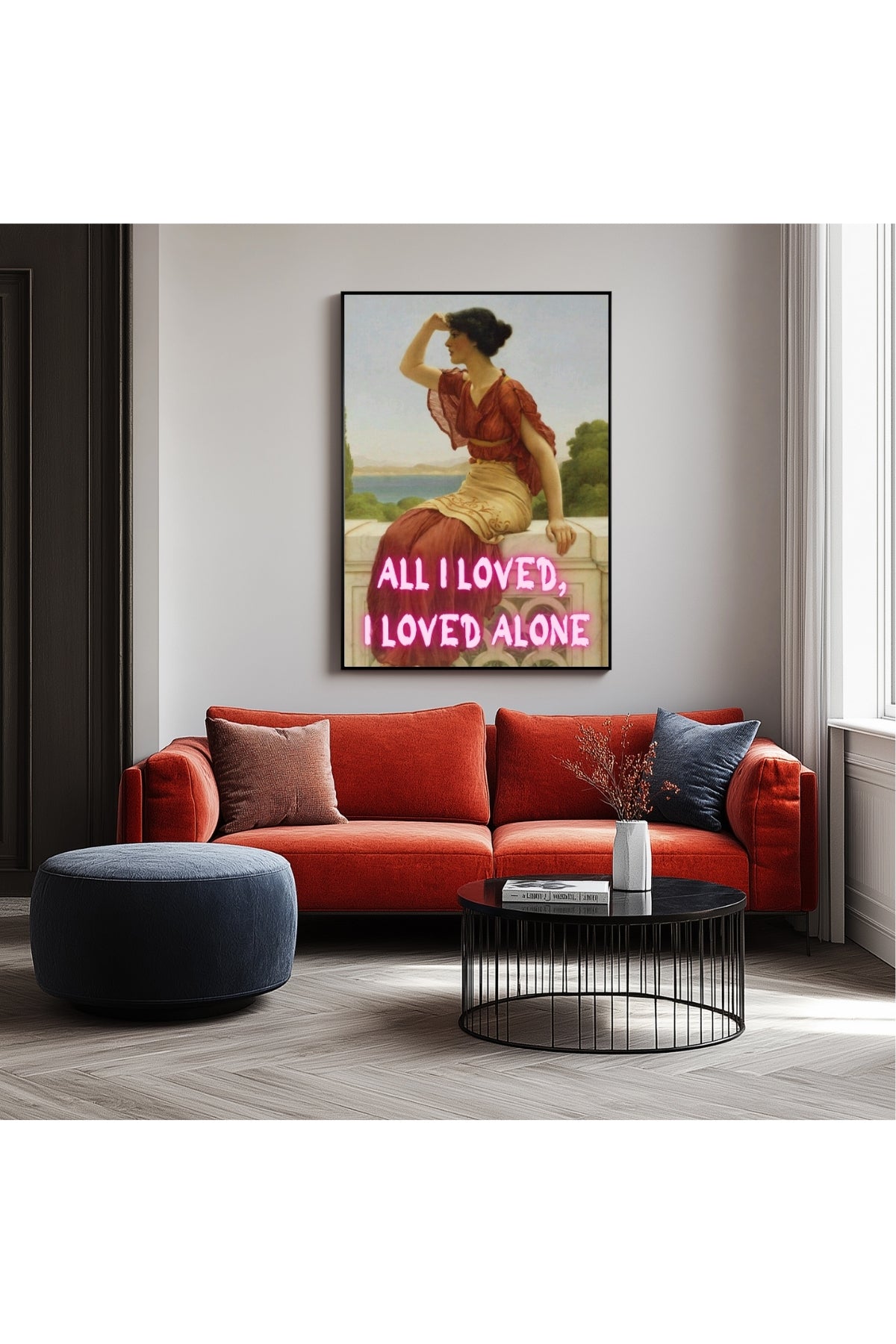 All I Loved, I Loved Alone — Edgar Allan Poe Quote Wall Art Print