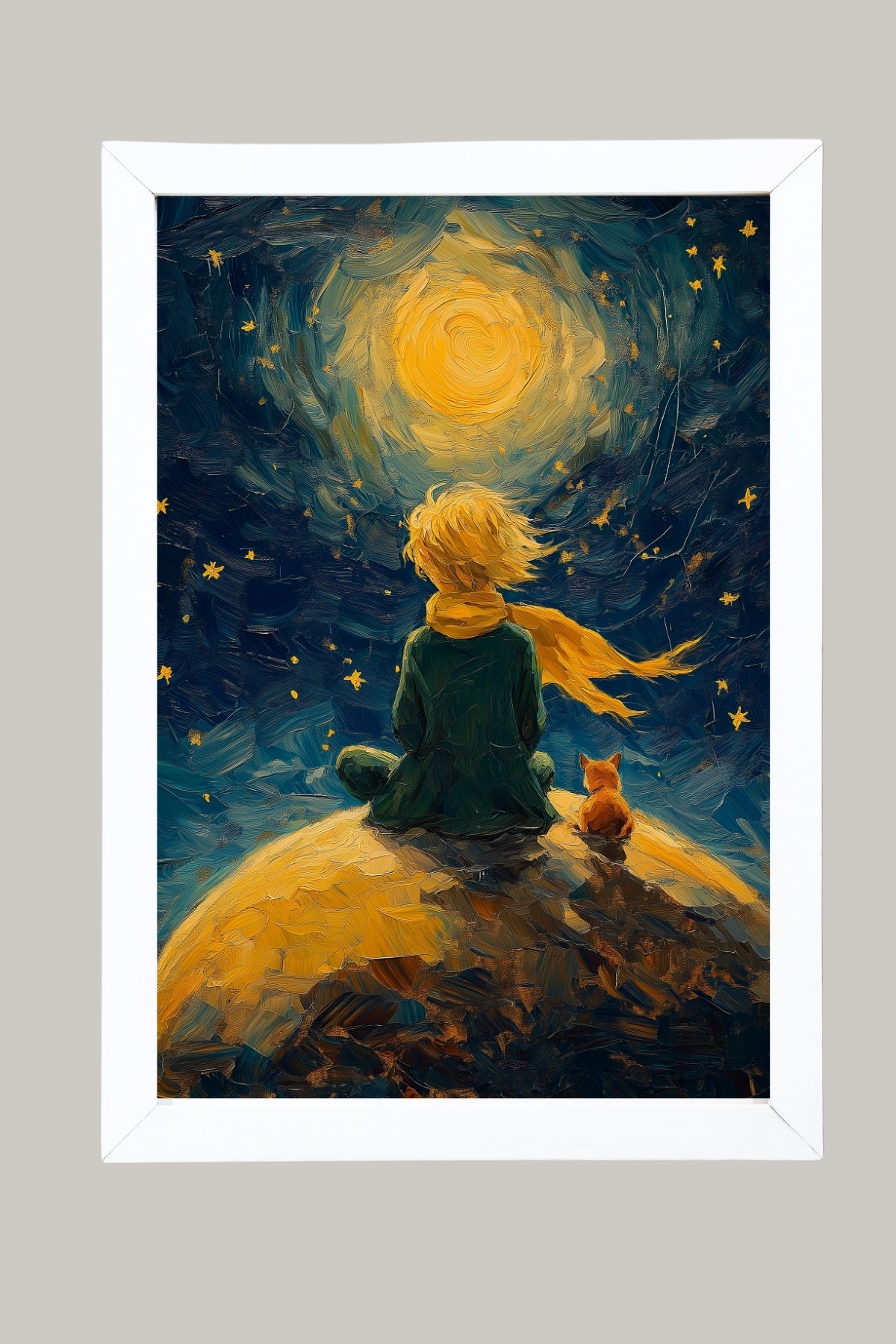 Little Prince Wall Art Print — Antoine de Saint-Exupéry Tribute Poster