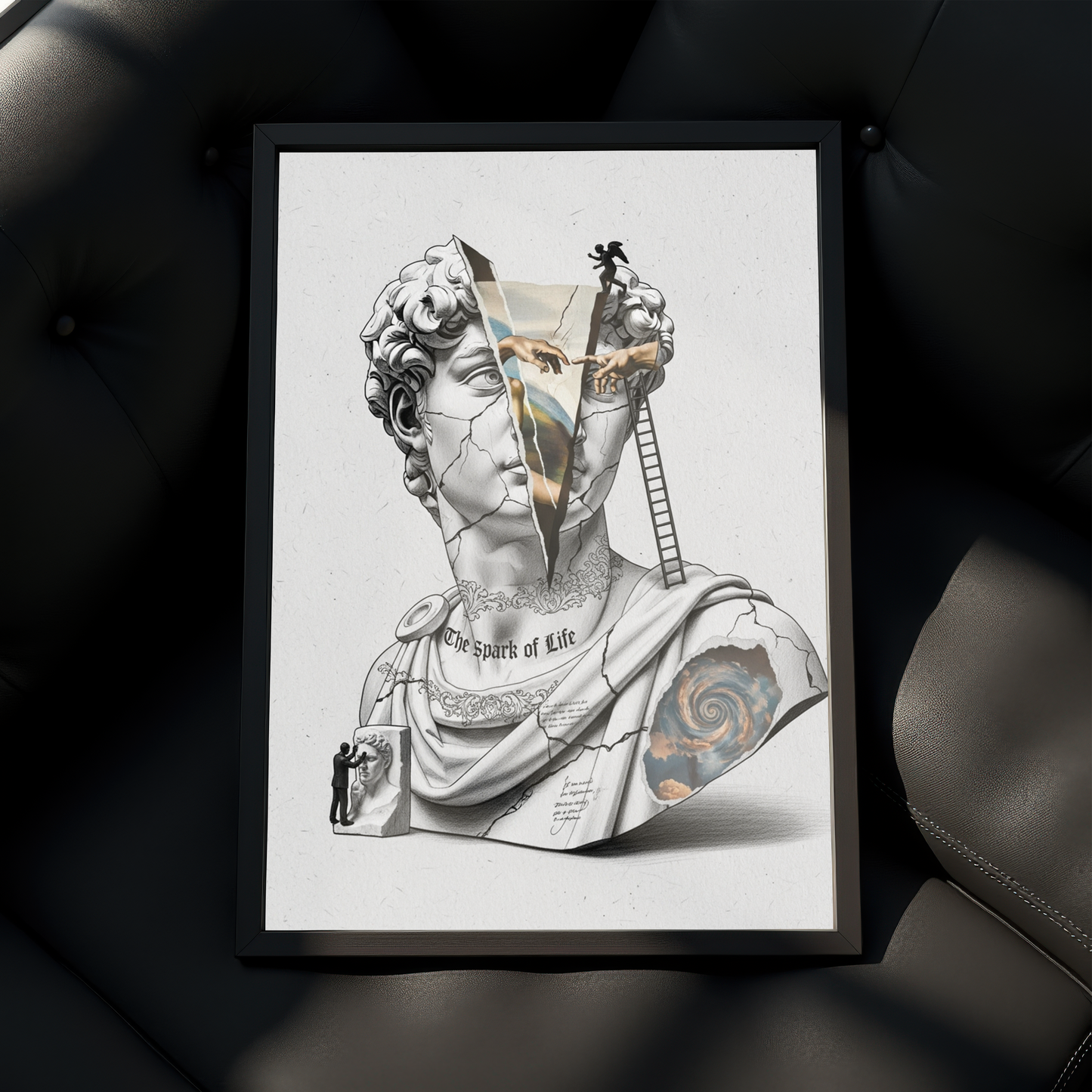 The Spark of Life: Michelangelo Tablo Boyutlarında ve Yüksek Kaliteli Poster