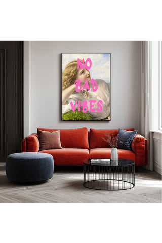 No Bad Vibes Wall Art Print — Good Energy Quote Poster