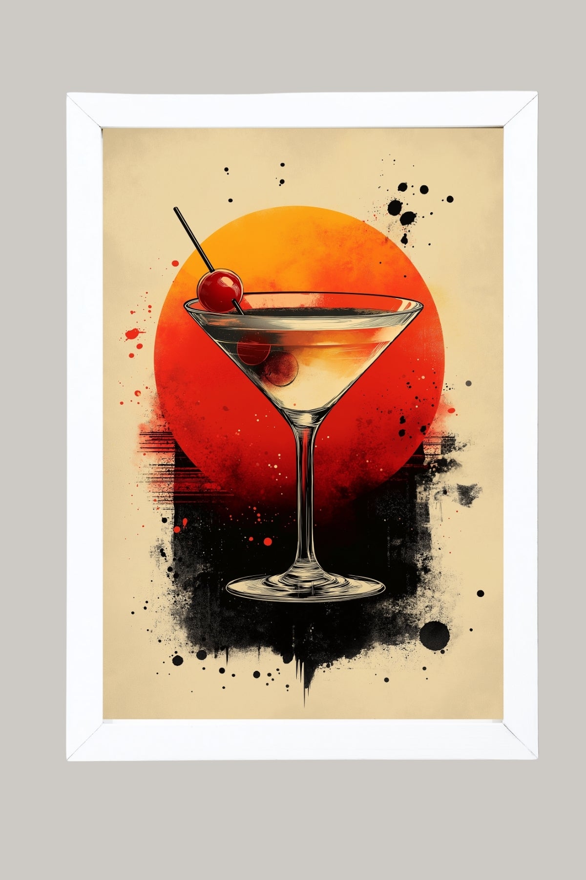 Cherry Glow Wall Art Print — Y2K Cherry Aesthetic Poster