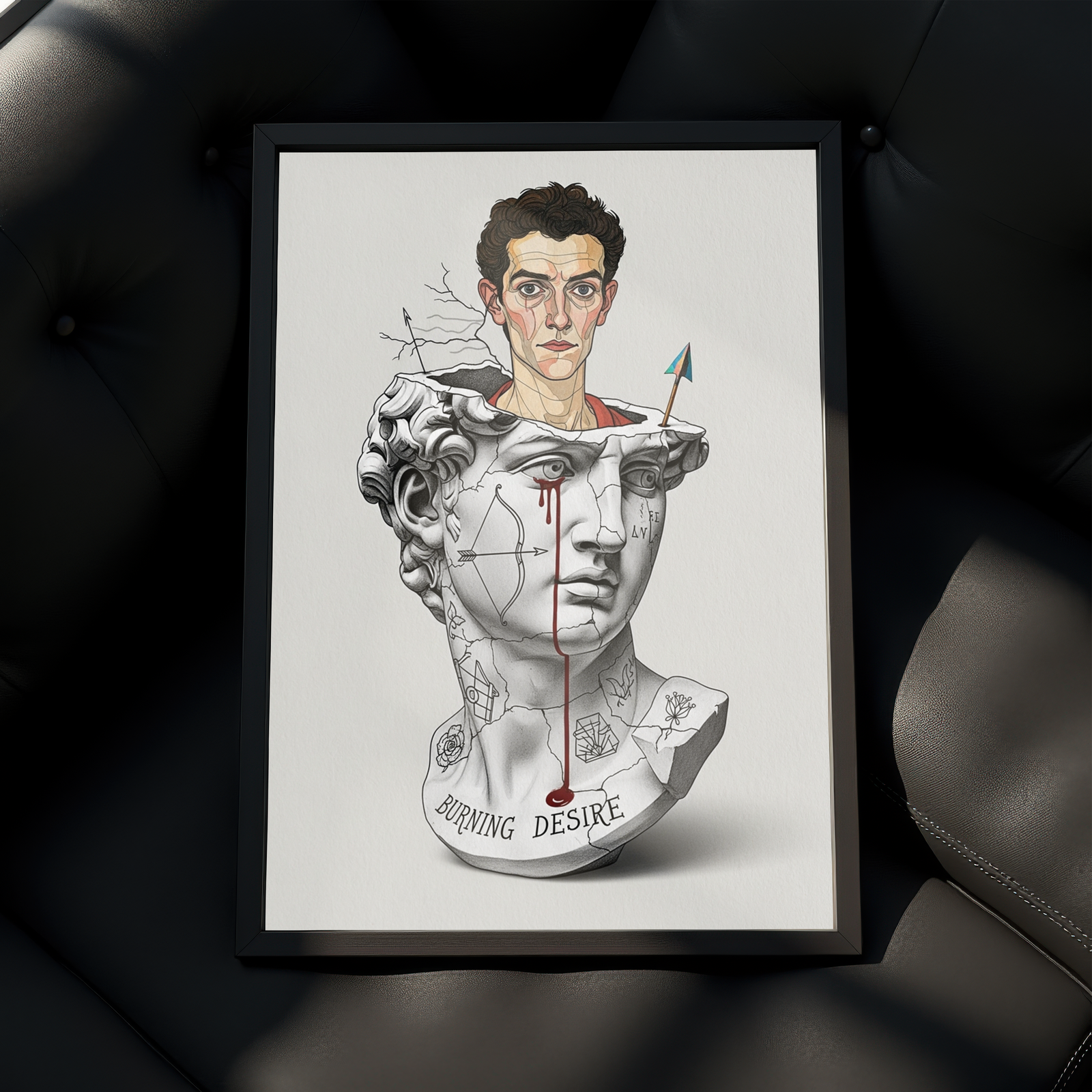 Burning Desire — Egon Schiele Inspired Wall Art Print