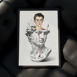 Burning Desire — Egon Schiele Inspired Wall Art Print