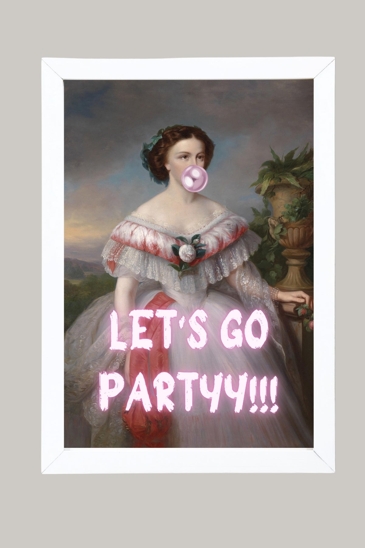 Let's Go Party Wall Art Print — Fun Celebration Quote Poster