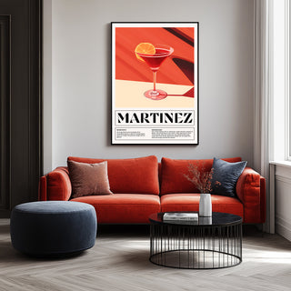 Martinez Wall Art Print — Vintage Pre-Prohibition Cocktail Poster
