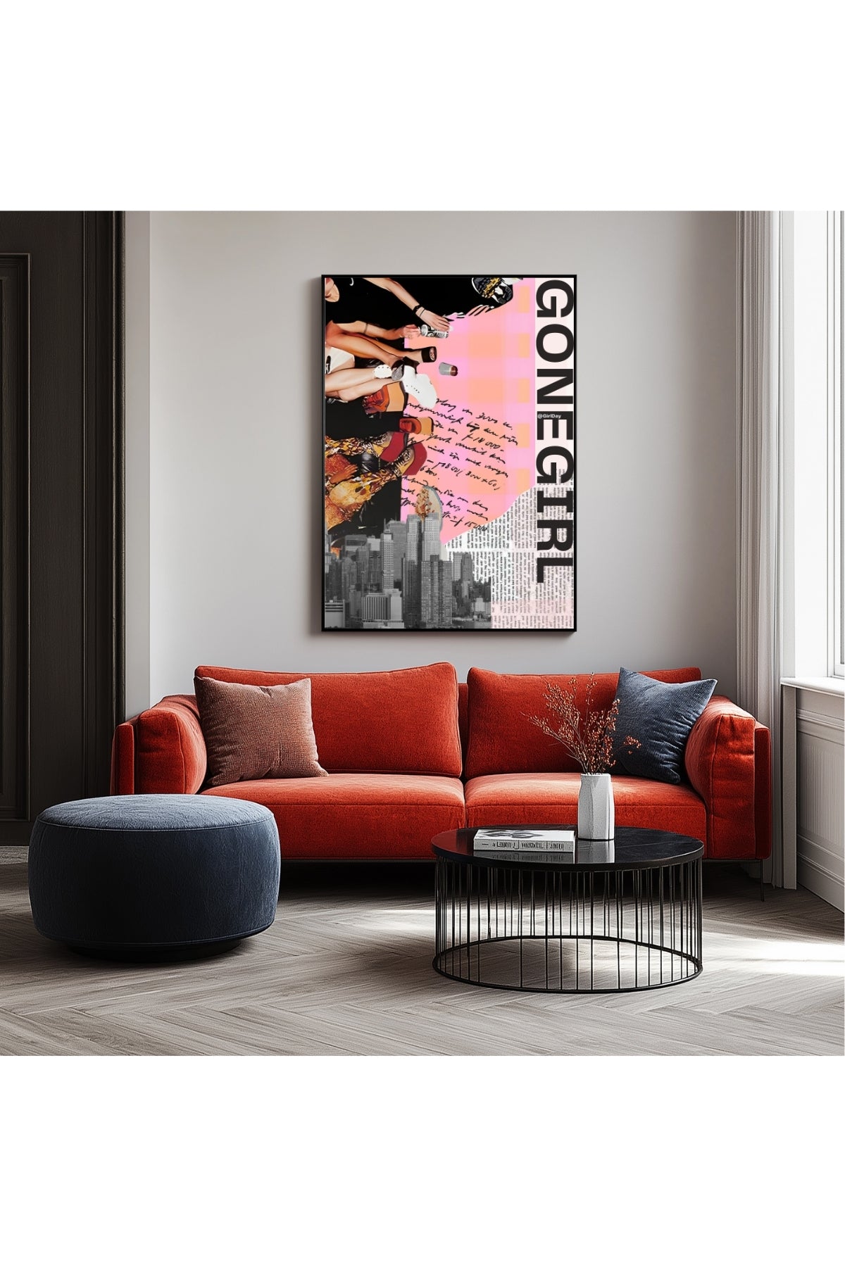 Gone Girl Wall Art Print — Bold Mysterious Quote Poster