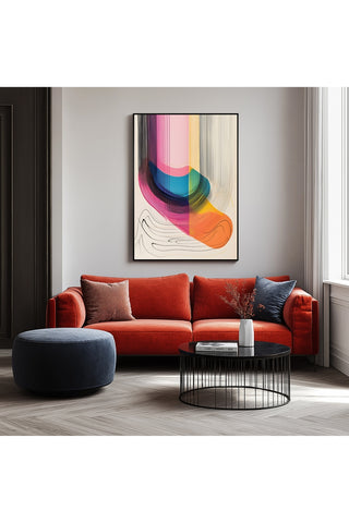 Vivid Flow Wall Art Print — Bold Fluid Abstract Poster