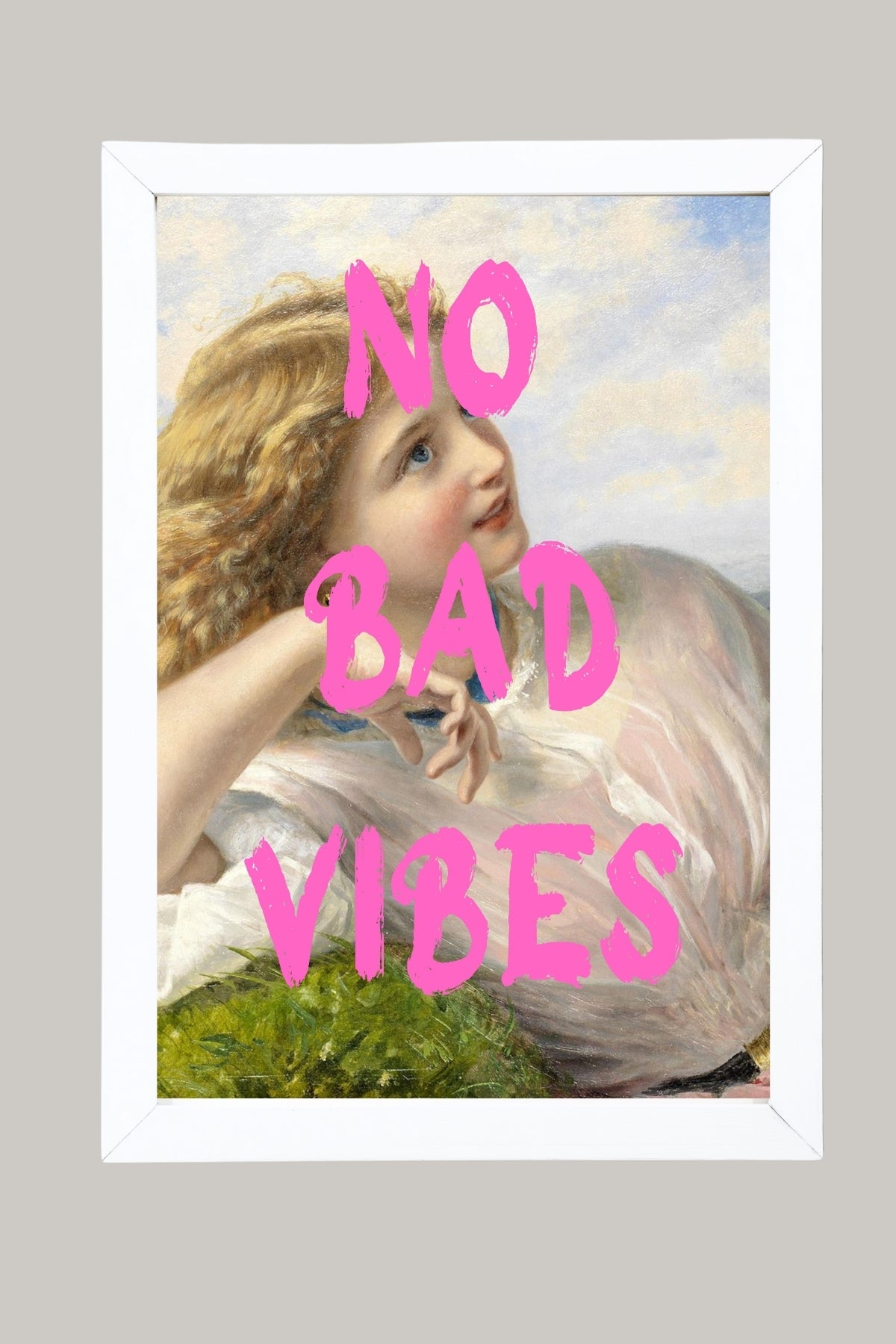 No Bad Vibes Wall Art Print — Good Energy Quote Poster