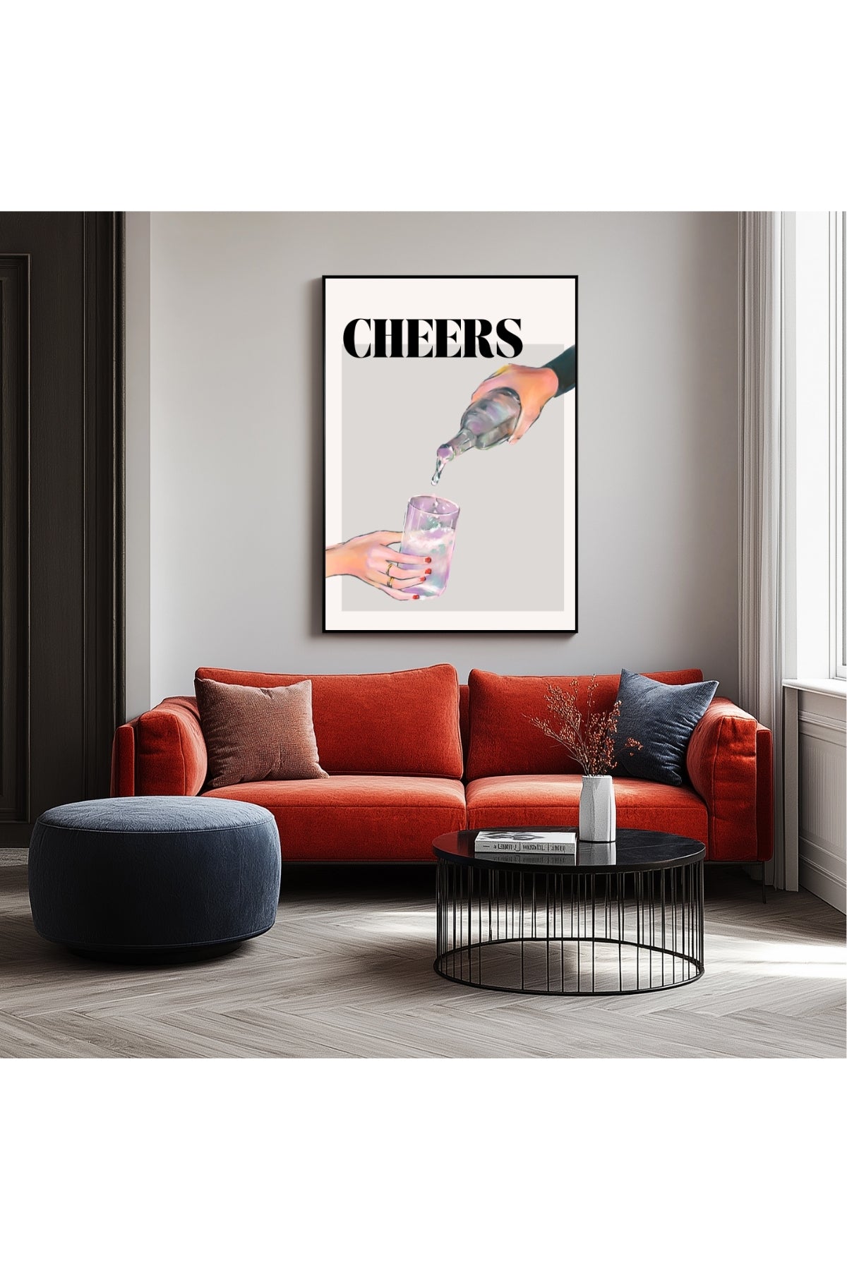Cheers Wall Art Print — Toast & Celebration Poster