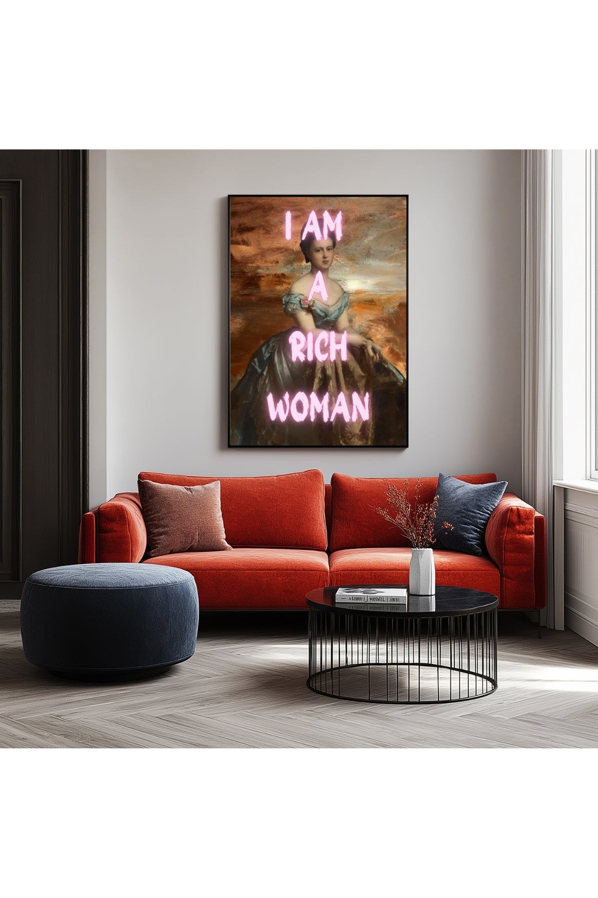Rich Woman Wall Art Print — Abundance Empowerment Quote Poster