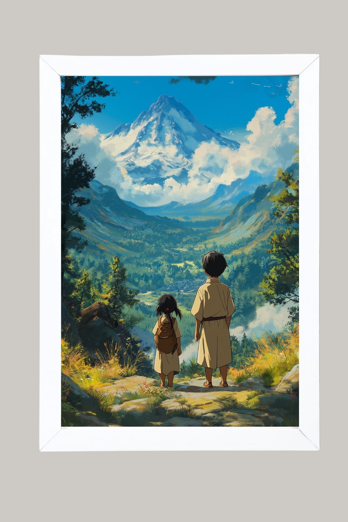 Beyond the Mountain Wall Art Print — Landscape Wanderlust Poster