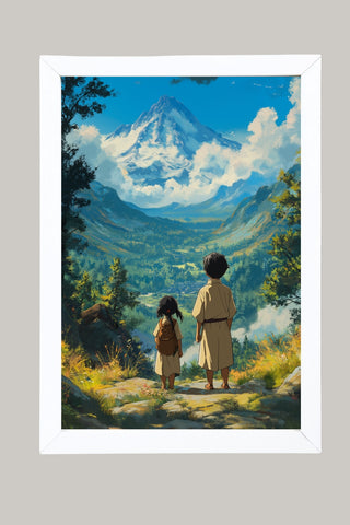 Beyond the Mountain Wall Art Print — Landscape Wanderlust Poster