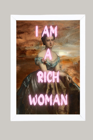 Rich Woman Wall Art Print — Abundance Empowerment Quote Poster