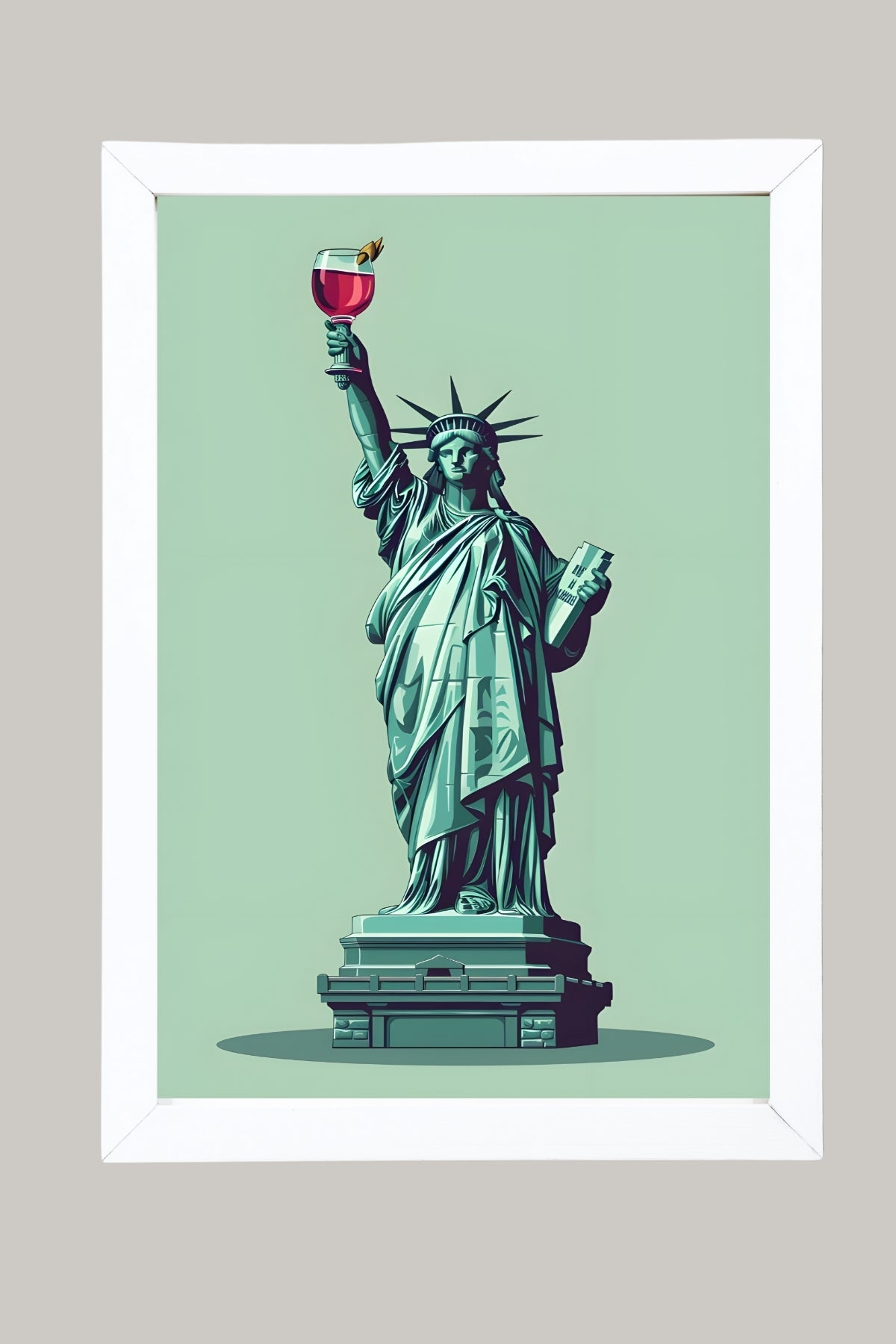 Liberty in Every Pour Wall Art Print — Wine Lover Quote Poster