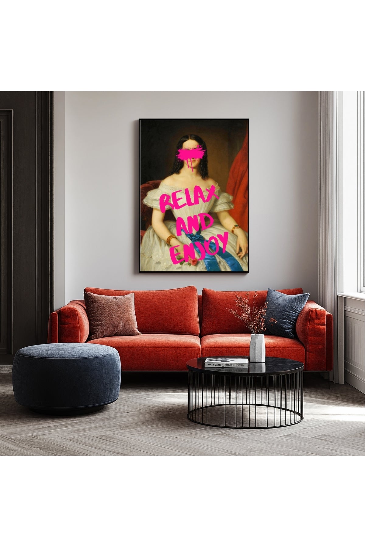 Relax And Enjoy Wall Art Print — Soft Mindful Quote Poster