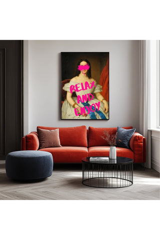 Relax And Enjoy Wall Art Print — Soft Mindful Quote Poster