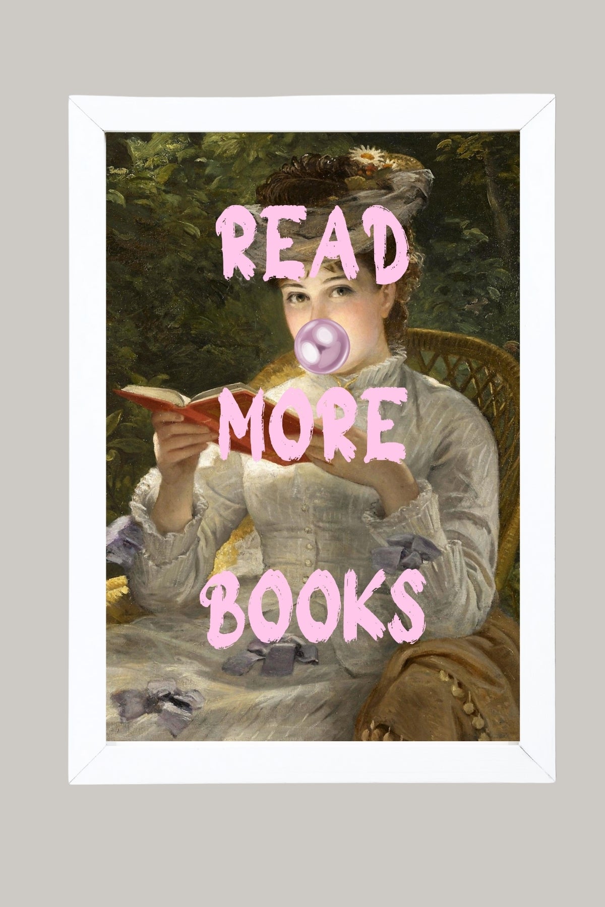 Read More Books Wall Art Print — Book Lover Reading Quote Poster