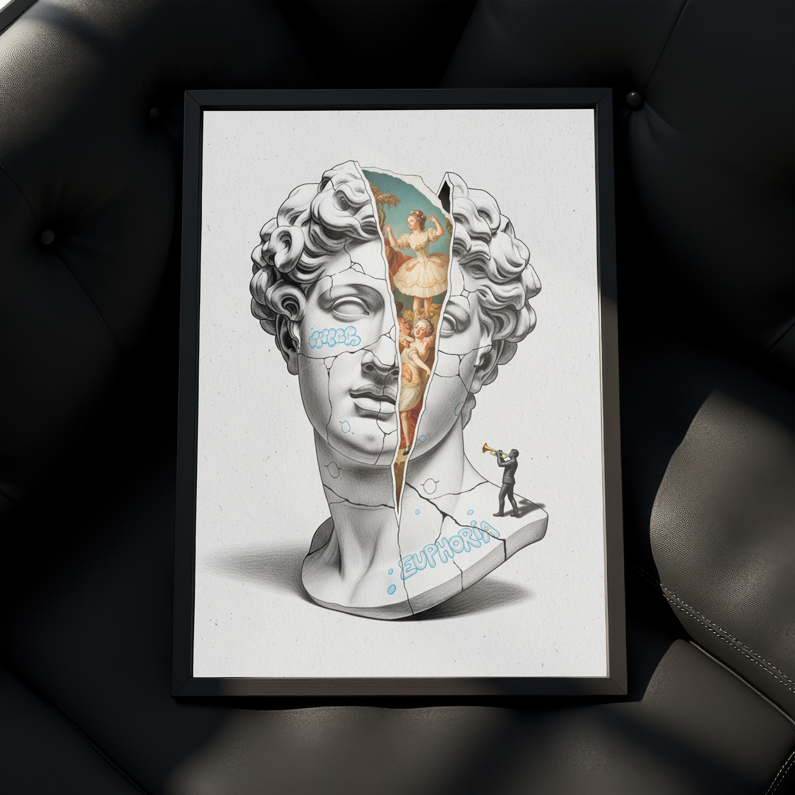 Euphoria Ballet — Surreal David Bust Wall Art Print