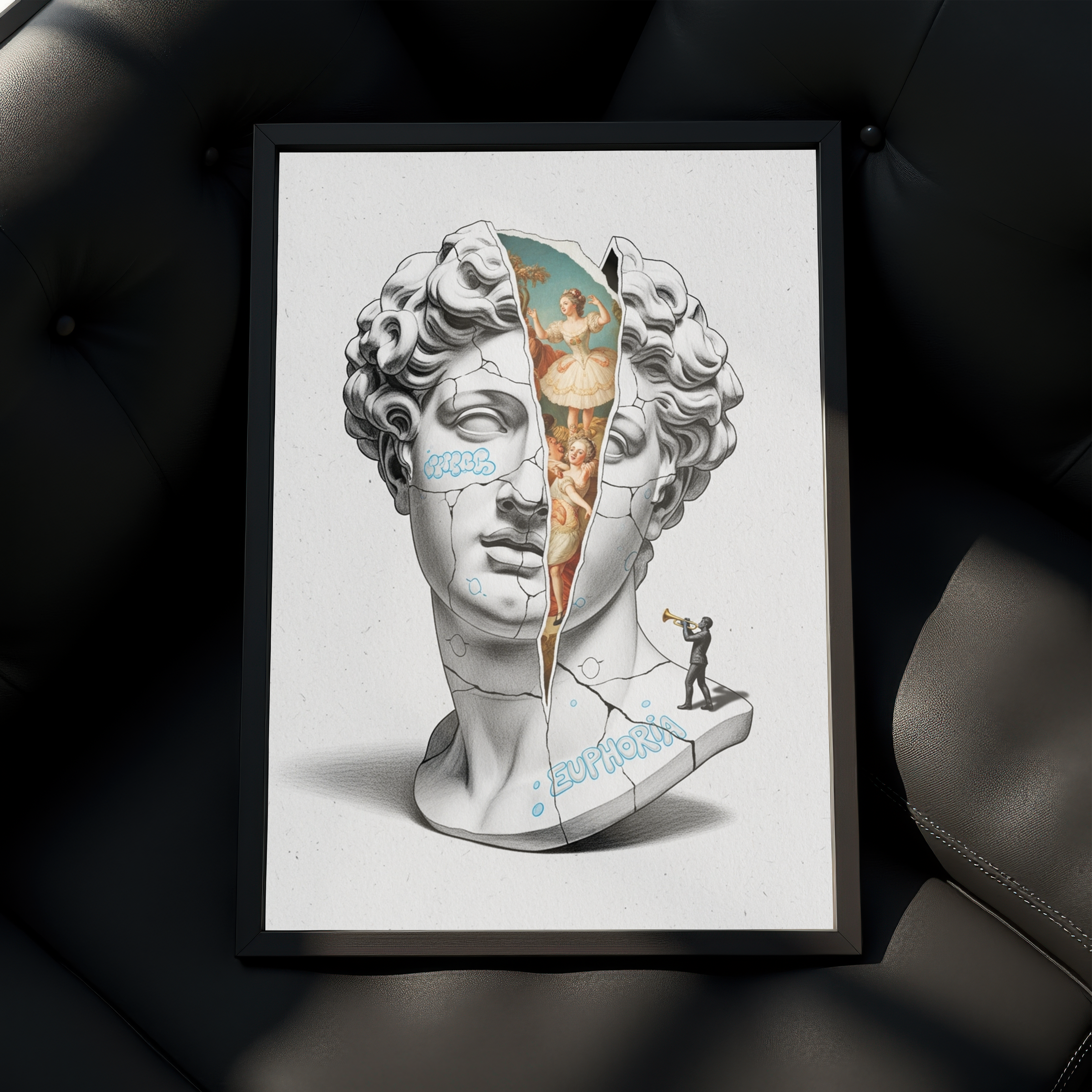Euphoria Ballet — Surreal David Bust Wall Art Print