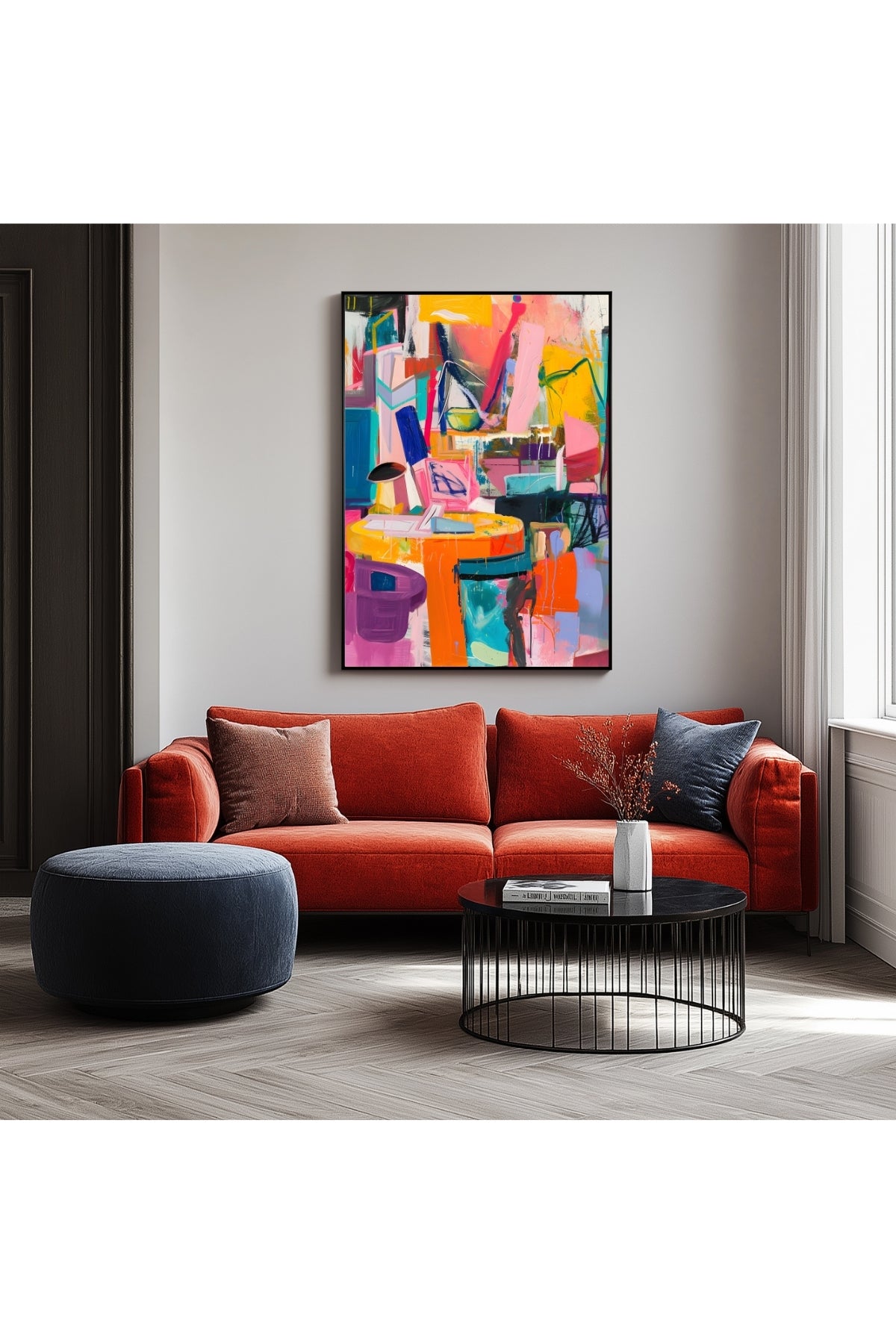 The Chaos of Energy Wall Art Print — Dynamic Abstract Poster